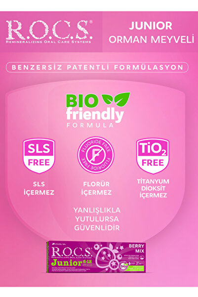 R.O.C.S. Rocs Junior 6-12 Orman Meyveli Özlü Diş Macunu 74 gr