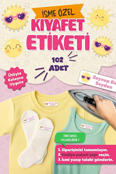 MSticker Kıyafet Etiketi - Okul Kıyafetlerine Kişiye Özel 30 Saniyede Kolay U...
