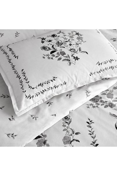 Linens Gray Allday Nelson Cotton Satin Duvet Cover Set Double