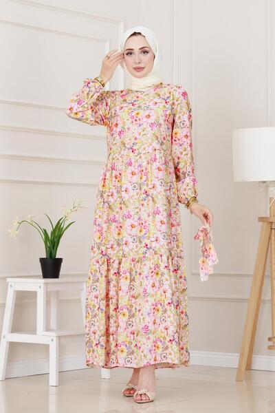 Sevitli Floral Beach Φόρεμα-Ροζ