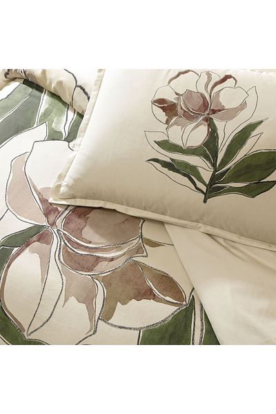 Linens Allday Elony Duvet Cover Set Single Ecru