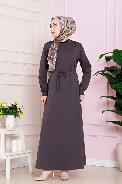 Sevitli Φόρεμα με δύο κλωστές με τοίχωμα στη μέση-Ανθρακί