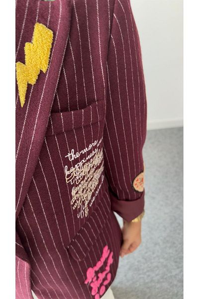 NEWCO JACĂ BLAZER DESIGN DETALIAT CU BORDURI