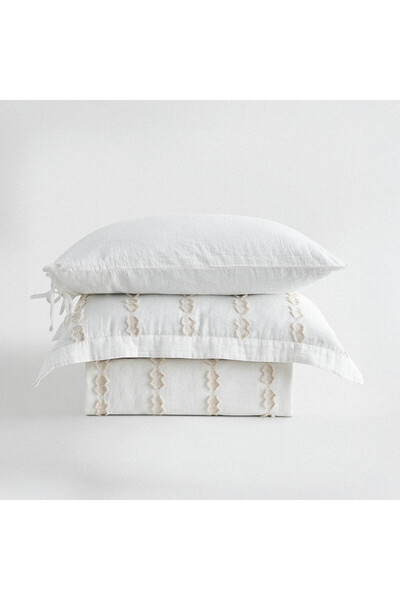 Ecocotton Sima Battal Boy Nevresim Takımı %100 Organik Pamuk Müslin Brodeli K...