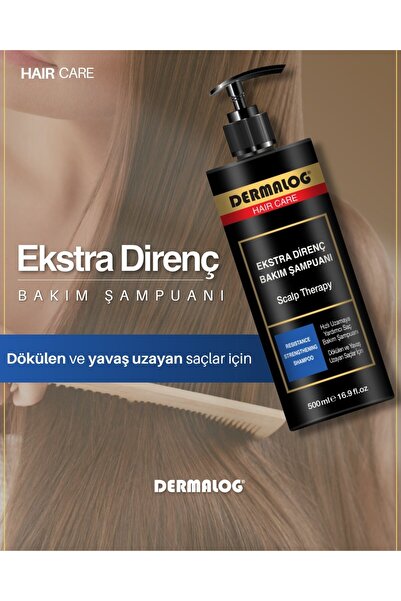 DERMALOG Ekstra Direnç Dökülme Karşıtı Hızlı Saç Uzatmaya Yardımcı Biotin Şampuan 500 ml