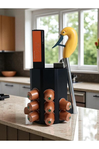 yadatech حامل كبسولات نسبرسو أسود - ديكور ومتعدد الأغراض