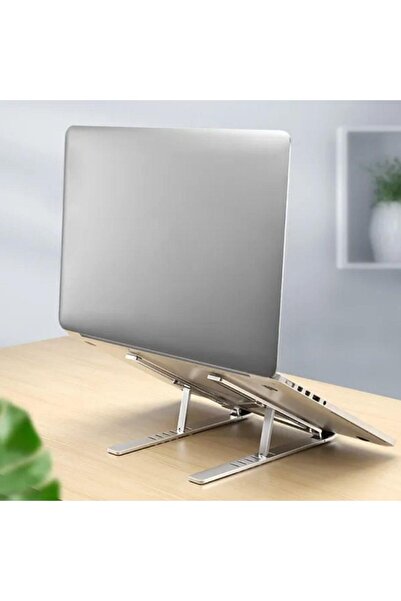 Genel Markalar Ayarlanabilir Laptop Standı 6 Kademeli Alüminyum Manyetik Katlanabilir Dizüstü Bilgisayar Standı