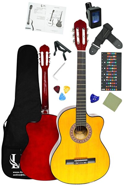 Furia CG-3901Y Klasik Gitar 4/4 Sap Ayarlı Kesik Kasa Full Set