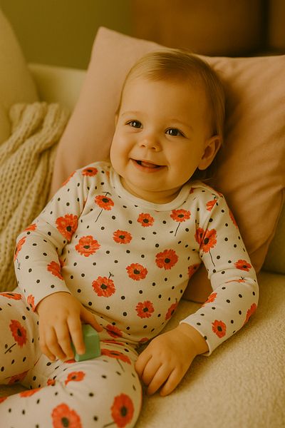 cimcim baby Floral Baby Girl Kids Gift Pajama Set 0-3 Years