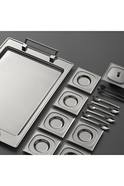 Jumbo Pluto 16 Parça 6 Kişilik Çelik Çay Seti