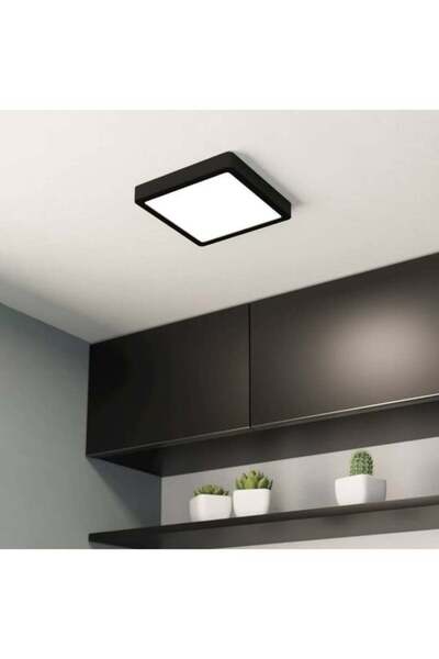 Viesteknoloji Ledli 24 Watt Kare Sıva Üstü Siyah Kasa Led Panel Tavan Armatür...
