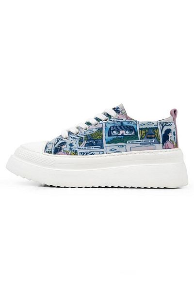 Dogo Women's Vegan Blue Thick Sole Sneakers - Already Lost Design
