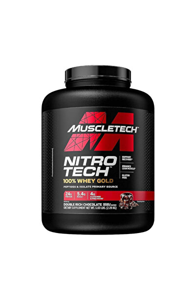 MUSCLETECH مسحوق بروتين نيترو-تك واي جولد ١٠٠٪، لنمو العضلات والتعافي - شوكول...