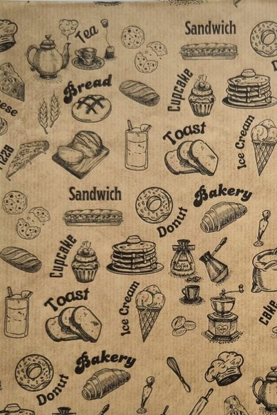 Dekals 40 Pieces Vintage Classic Patterned American Runner Serving Paper Oily Samu Presentation Paper Model -2