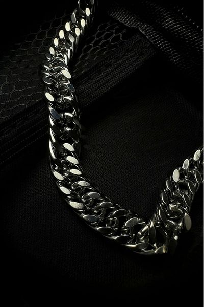 SEVGİLİ TAKI Cuban Chain Thick Model Steel Chain Necklace |   Karma Series