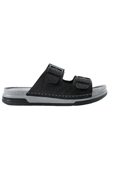 Benittokids Enova Men's Artificial Leather Orthopedic Double Monta Sole Adjustable Buckle Stitched Stylish Home and Outdoor Slippers