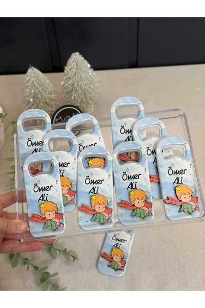 Baykuş Craft Mimarlık 3D Embossed Newborn Mevlit Gift Baby Opener Magnet - Little Prince - Total 20 Pieces
