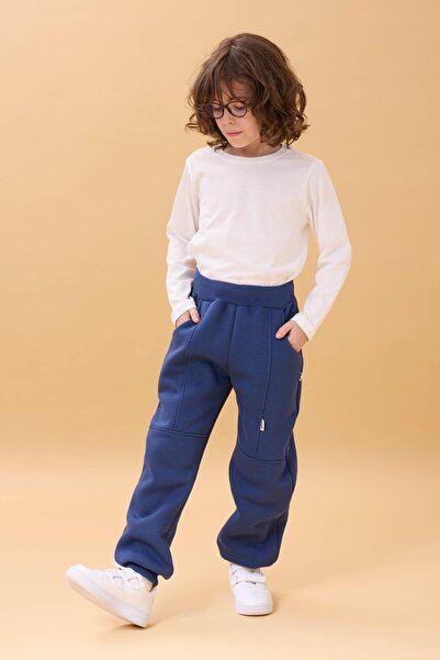 Perendi Παχιά τσέπη Jogger Unisex Παιδικό Φούτερ Indigo