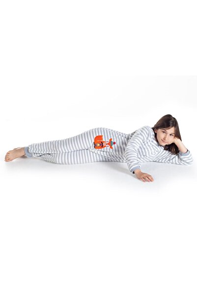 Owli Girl's Gray Fleece Pajamas