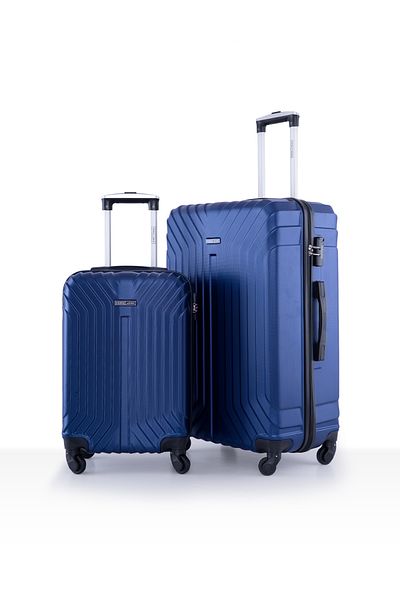 PARAJOHN Nior Series Set of 2 Luggage – Lightweight ABS Hardshell, 10KG Carry-On & 30KG Large Trolley Navy