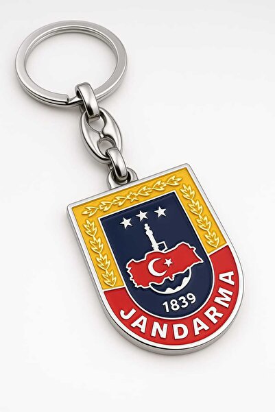 excarpin Jandarma Renkli Logolu Rozet Metal Anahtarlık
