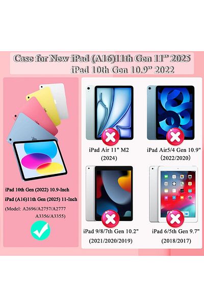 TEKNETSTORE iPad 11 A16 2025 / 10Th Generation 10.9 Children's Case Protective Holder Stand Character Soft Silicone
