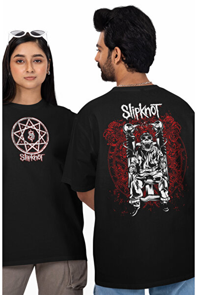Fuddy Moda Slipknot Back Štampano T-shirt , unisex majica sa rock metal temom