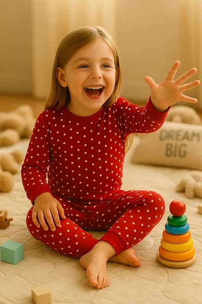 cimcim baby Polka Dot Girl's Pajama Set 3-7 Years