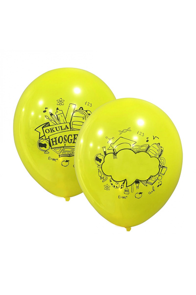 YCK BALON 12" Okula Hoşgeldin 1+1 - 100 Adet