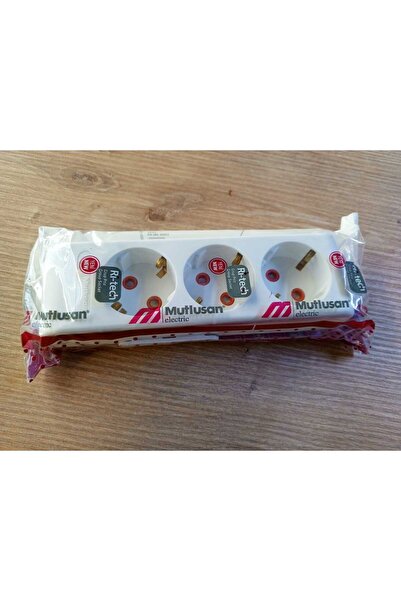 Mutlusan Rı-tech Üçlü Topraklı Grup Priz Çocuk Korumalı Klemensli