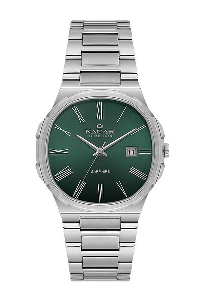 Nacar Sapphire Glass Classic Silver Men's Watch Nc33-298377-Anm