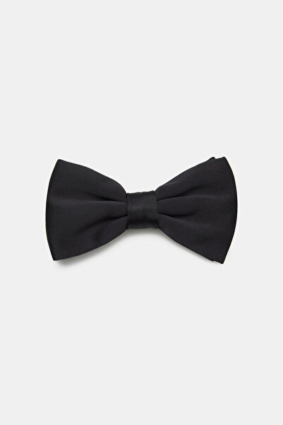 W Collection Black Bow Tie-Tuxedo Belt Set