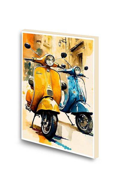 iyi fikirler Retro Vespa Printed A6 Small Size Unlined Notebook