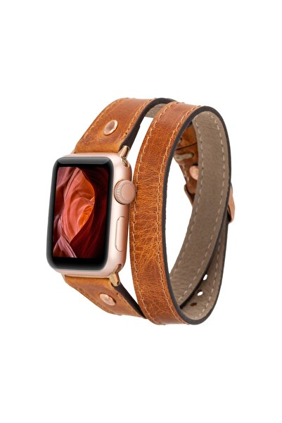 PLM Apple Watch Uyumlu Deri Kordon 42-44-45mm Slim DT RT V18