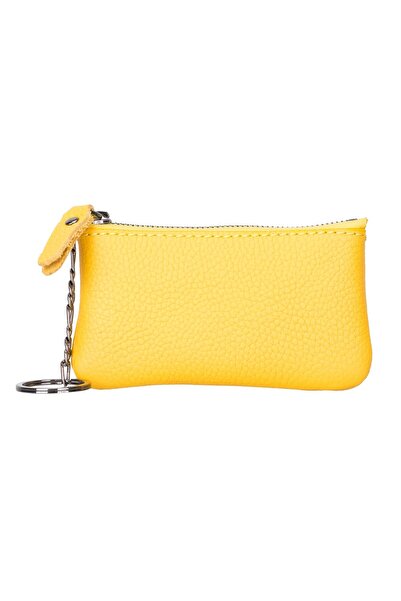 PLM حامل بطاقات جلد متعدد الألوان FL12 أصفر