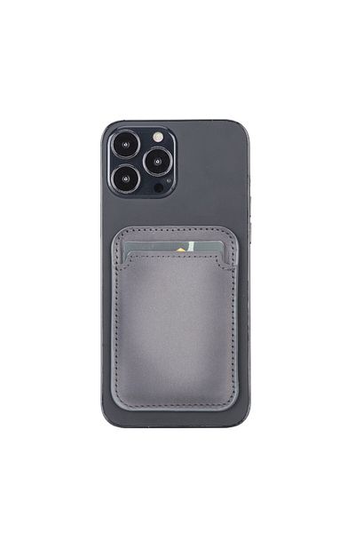 PLM Maggy Leather Card Holder Rst9Ef Gray