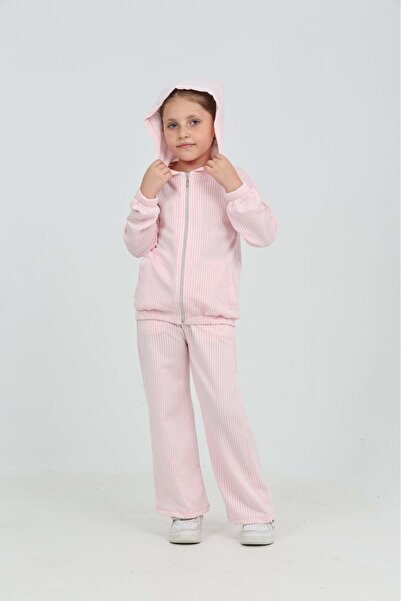 Toontoy Κοριτσίστικο ριγέ κοστούμι αθλητικής φόρμας