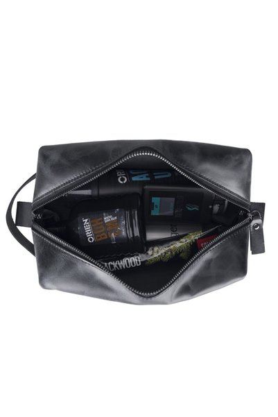 PLM Eve Leather Makeup Bag Large Tn26 Space Black