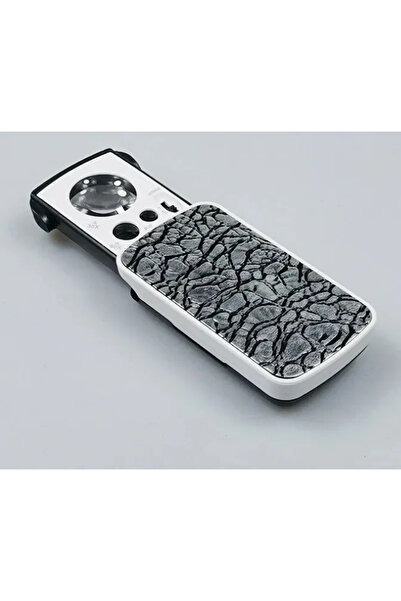 Choice عدسة مكبرة محمولة فضية ثلاثية التكبير 30-90X مع إضاءة LED/UV قابلة للس...