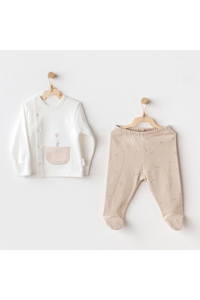 andywawa Ac25068 Happy Everyday 2-Piece Bodysuit Beige