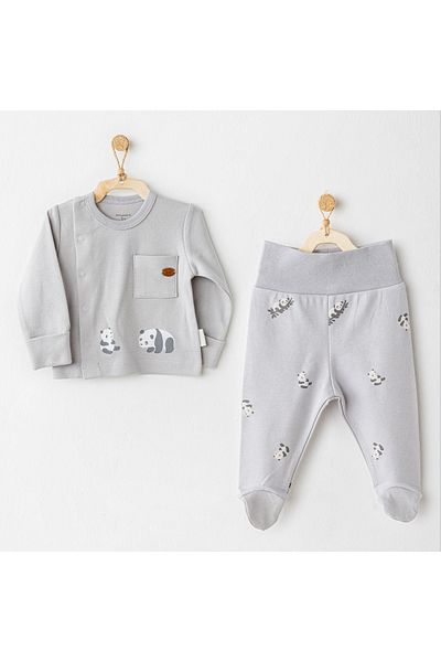andywawa Baby Zibin Set 2 Pcs Side Snap Set Keep Smiling
