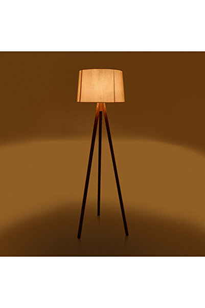 NisaLuce Nisa Luce Tripod Lambader - Kahverengi / Ceviz - 140 cm