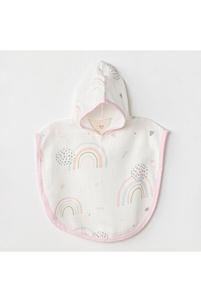 andywawa Muslin Pancho Towel - "Have a Nice Day" Design for Baby