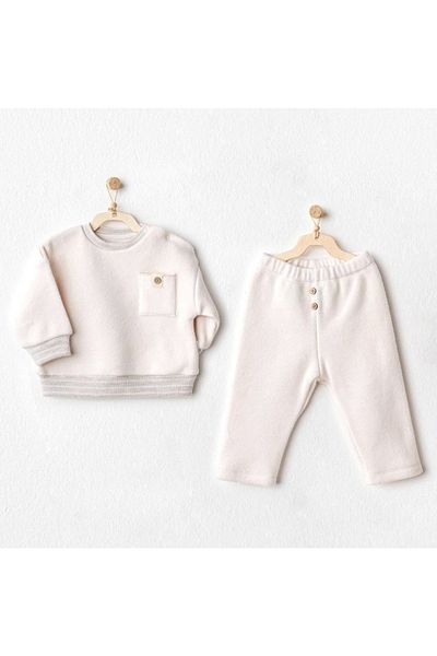 andywawa Ac25158 - Soft Ecru 2-Piece Baby Set