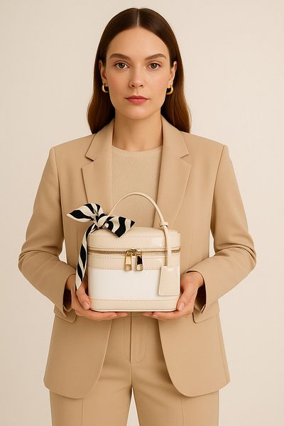 NOTHING Women's Cream White Rectangular Form Cross Strap Hand and Shoulder Bag Melina