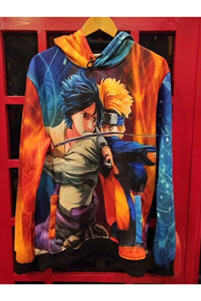 TEEMOOD PIRATE PARROT Naruto Sasuke Uchiha Itachi Anime Naruto Kapüşonlu Sweatshirt