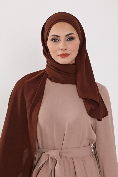 Aisha's Design Σάλι Aerobin με πλισέ σχέδιο, CPS-93, καφέ