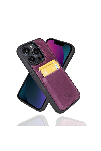 Bouletta Apple iPhone 14 Pro Uyumlu Deri Arka Kapak FXCP CZ7