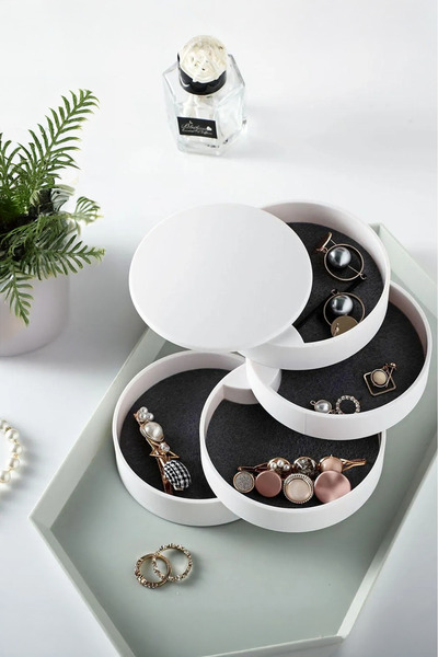 Mutfak Köşesi Perle 4-Eye Jewelry Organizer - Stylish Jewelry and Jewelry Storage Box - Organizer