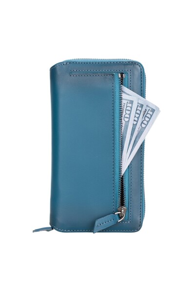 Bouletta Apple iPhone 12 Pro Max Uyumlu Deri Zip Kılıf BRN4EF